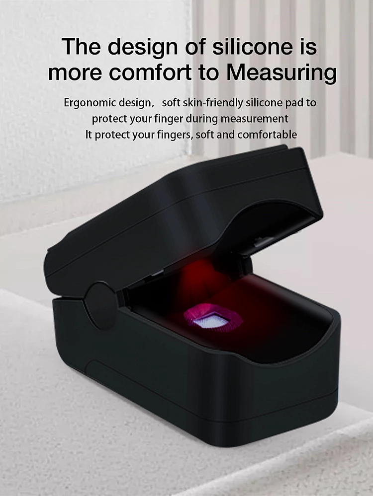 Portable Fingertip Pulse Oximeter OEM Support blood oxygen measurement For Sale