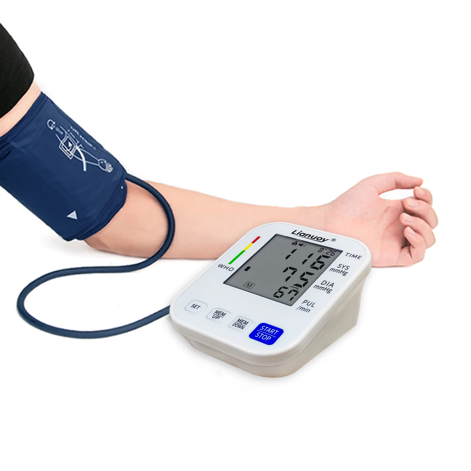 Upper arm blood pressure monitor