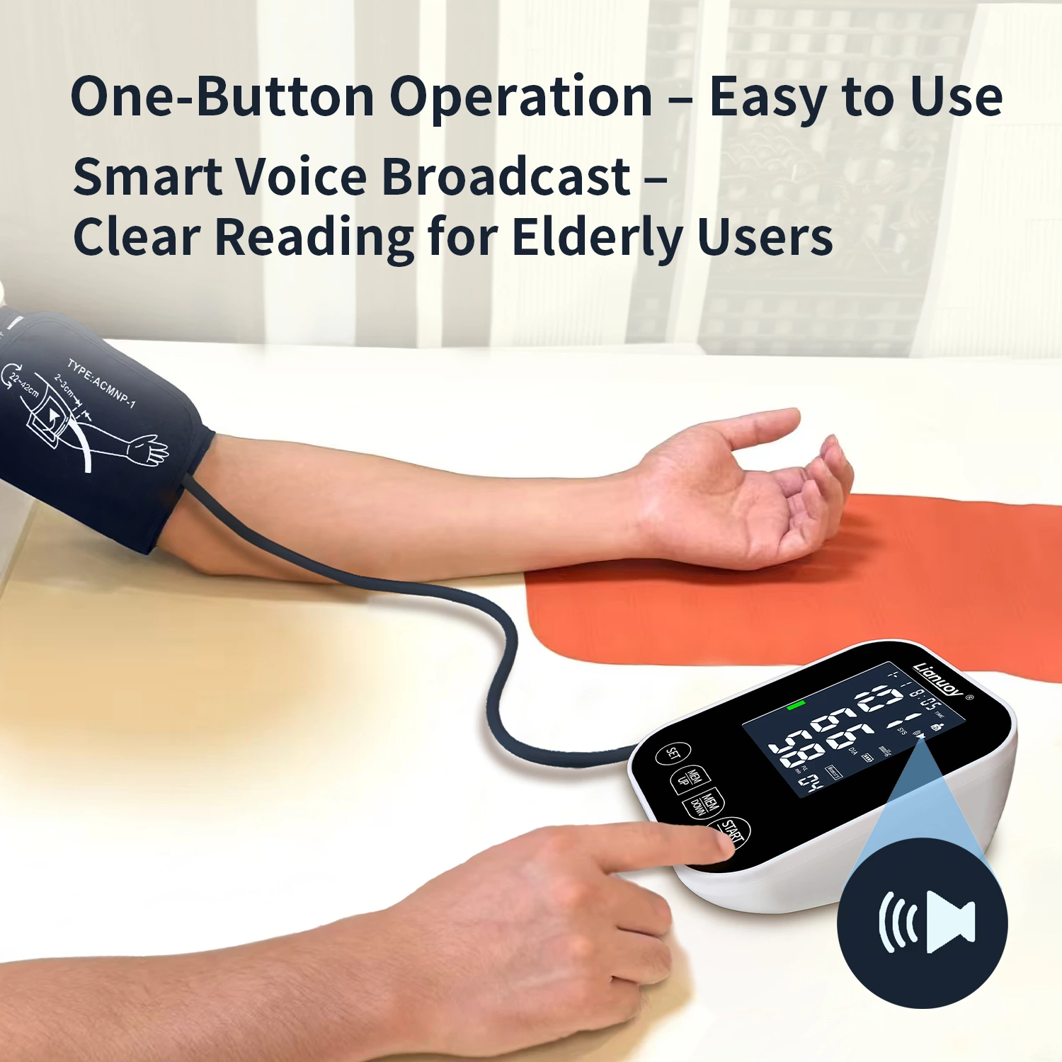 Home electronic blood pressure monitor