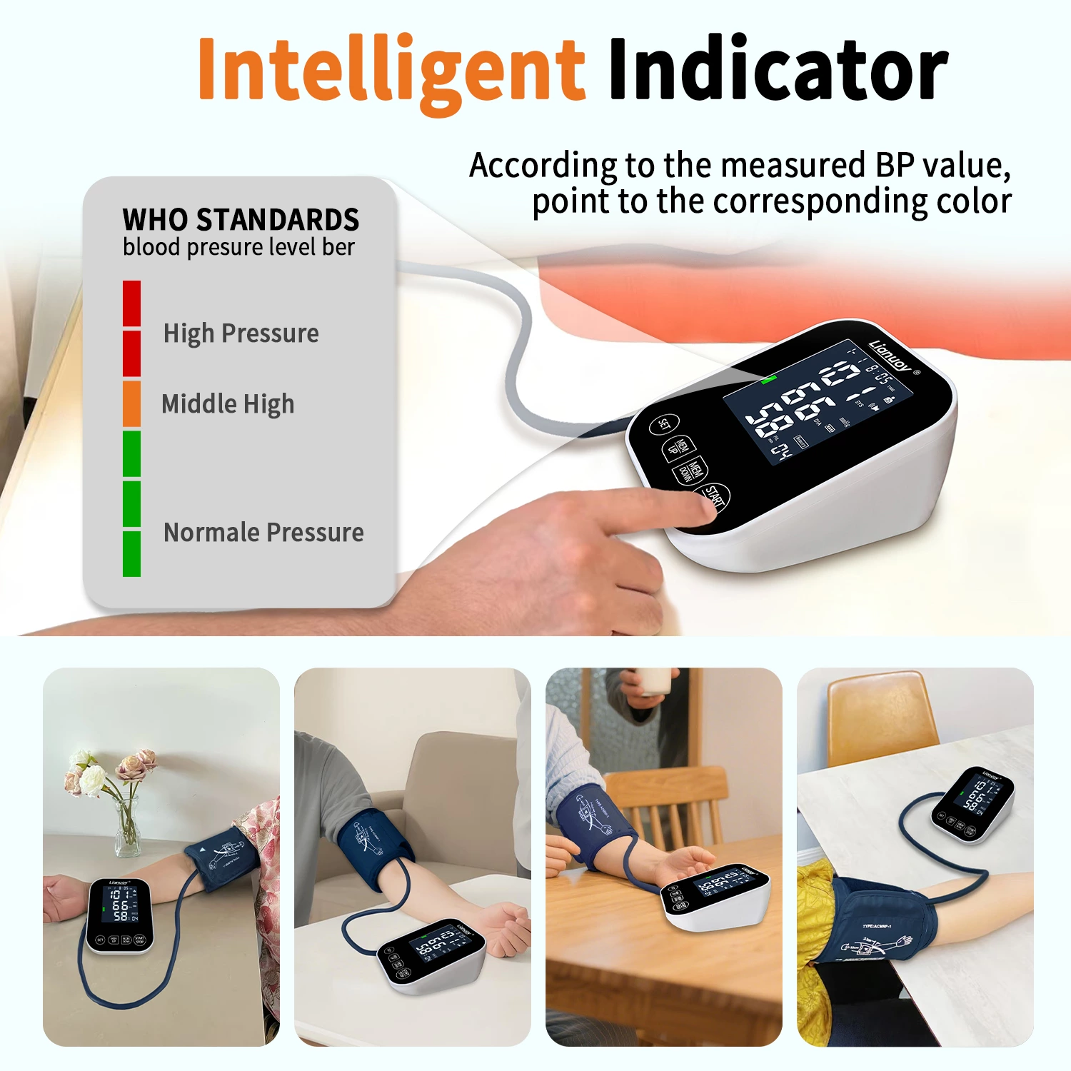 Home electronic blood pressure monitor