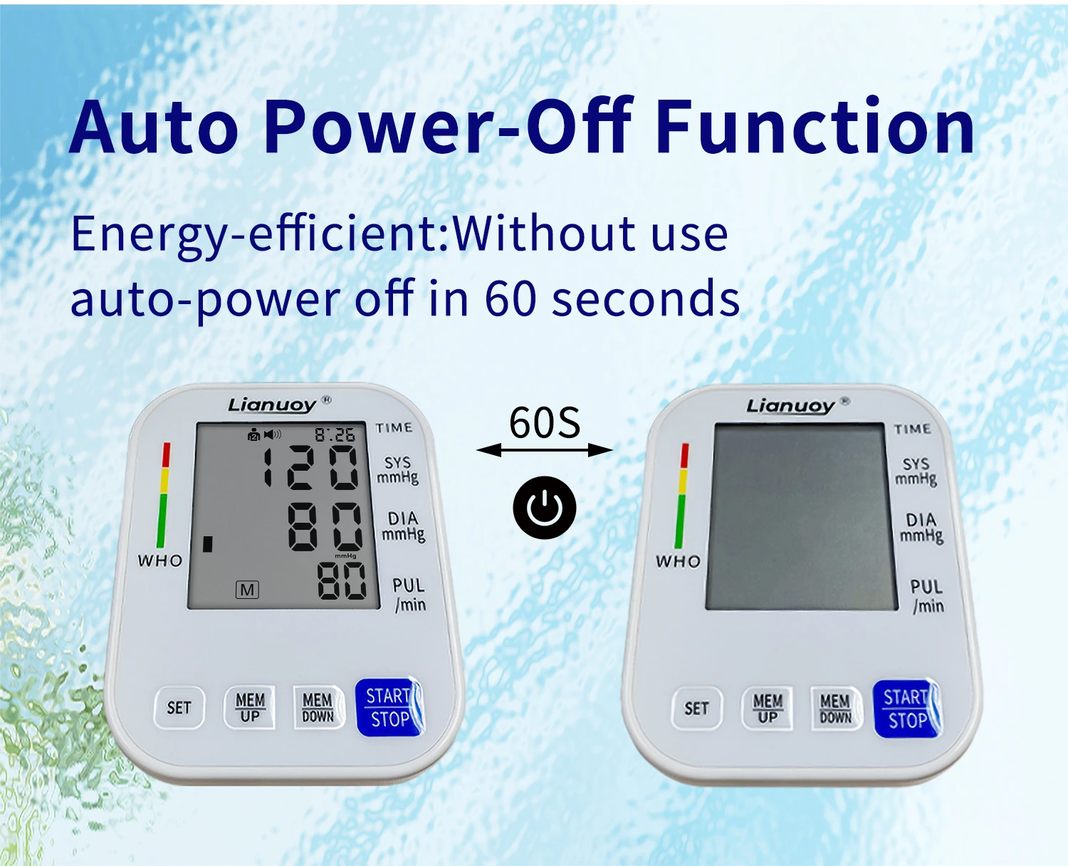 Upper arm blood pressure monitor