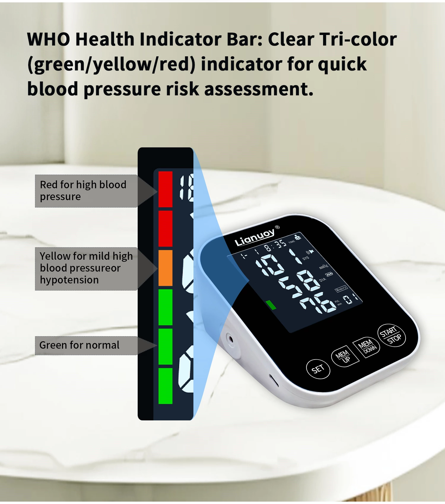 Home electronic blood pressure monitor