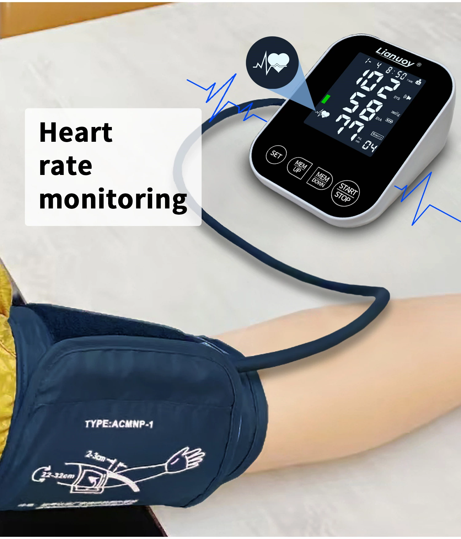 Home electronic blood pressure monitor