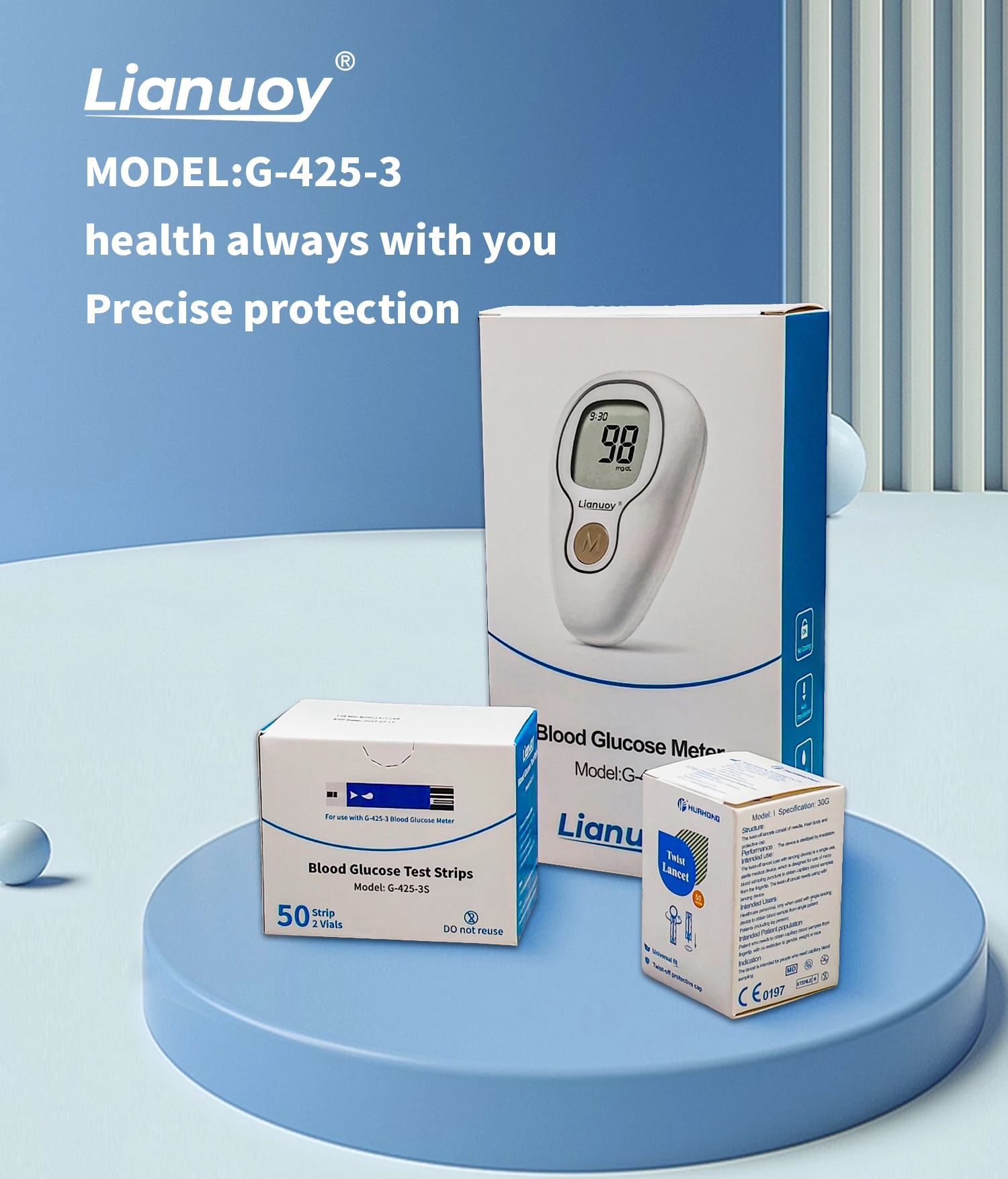 Hospital-grade blood glucose meter