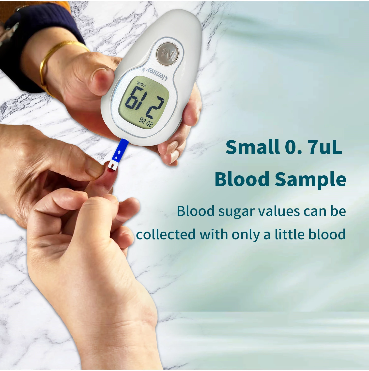 Hospital-grade blood glucose meter