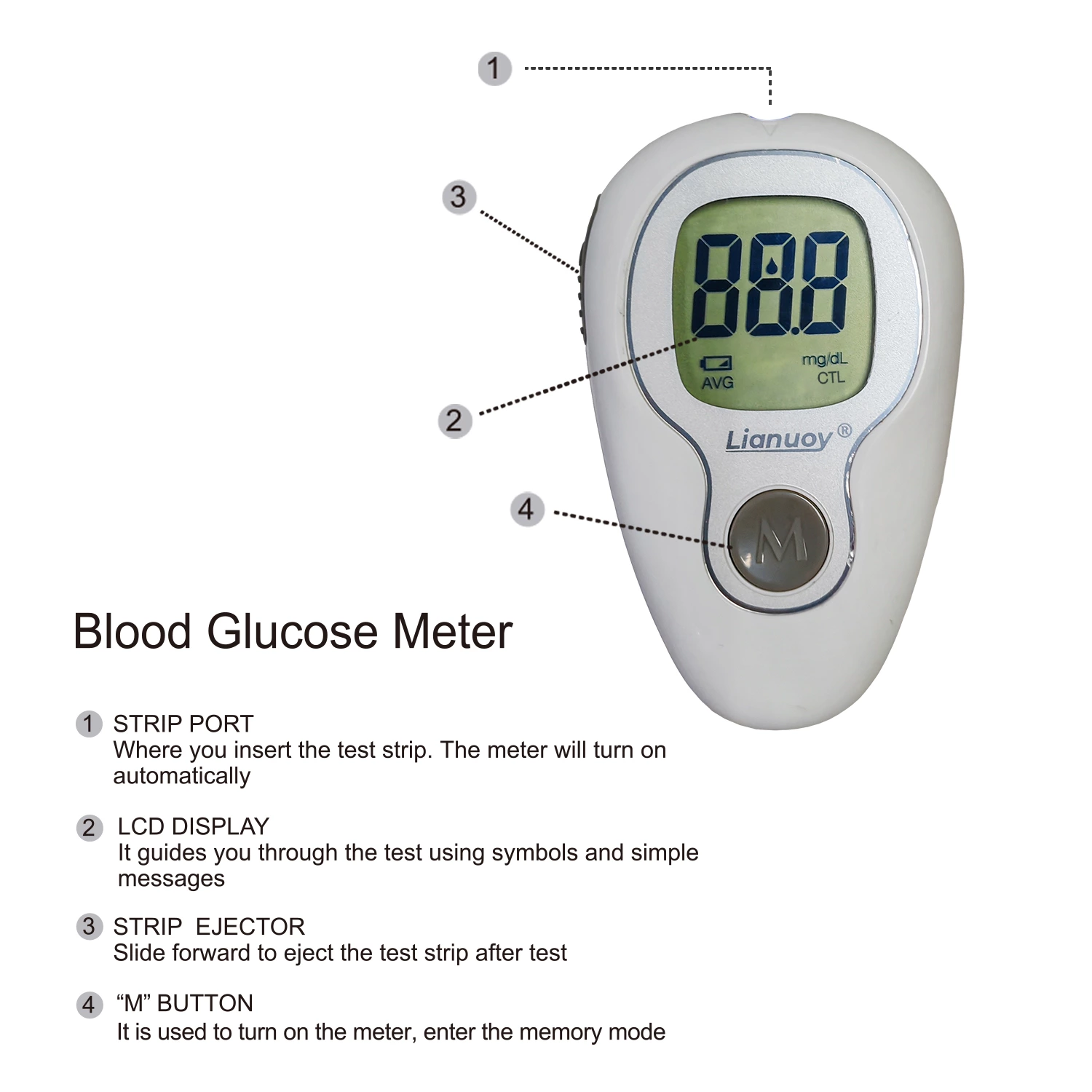 Hospital-grade blood glucose meter