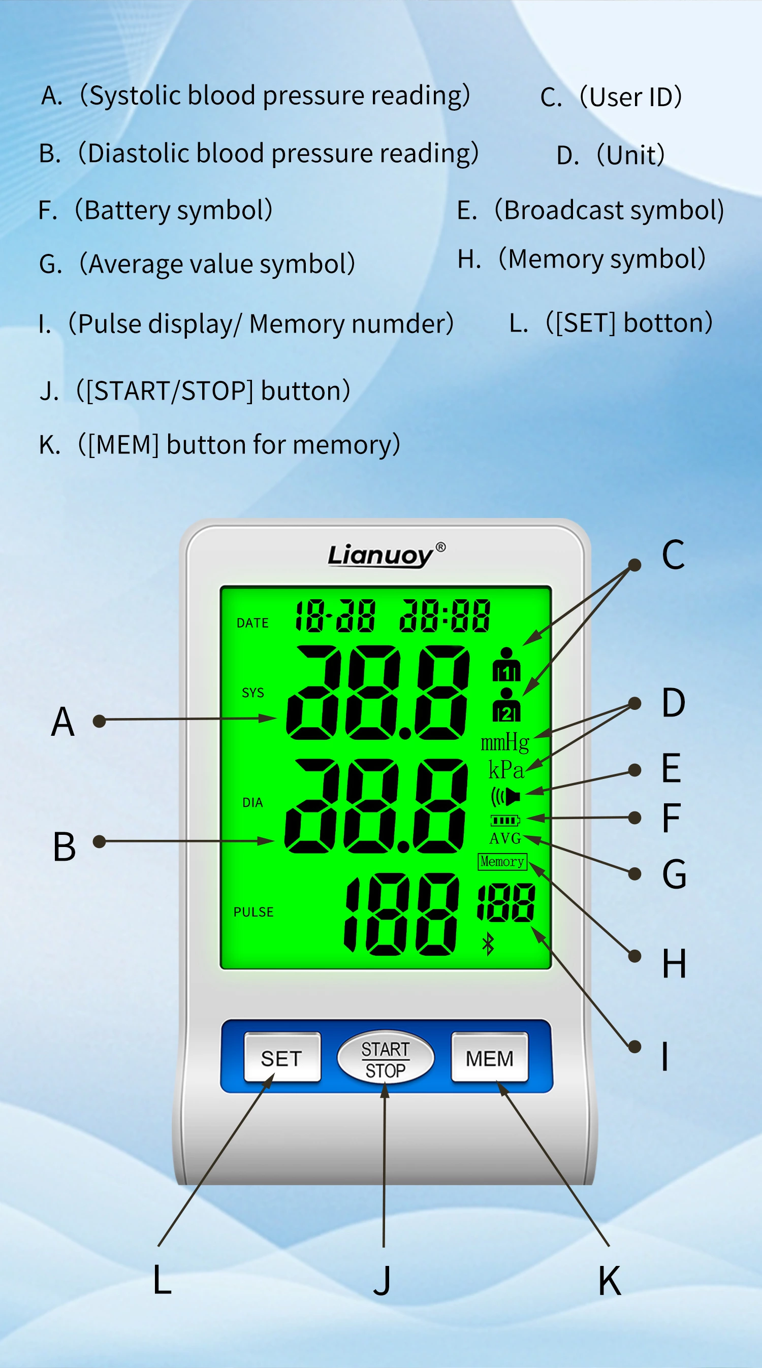 Bluetooth Arm Blood Pressure Monitor