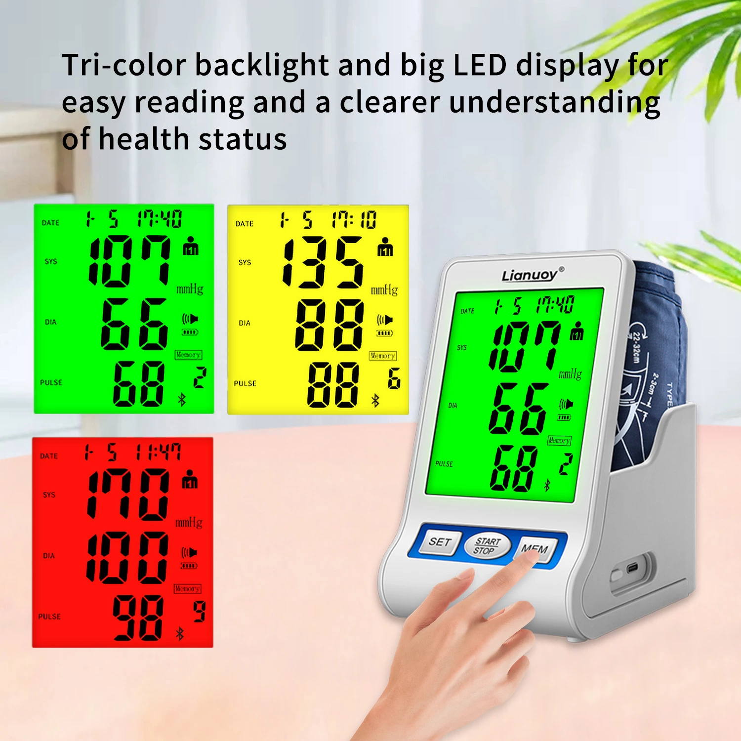 Bluetooth Arm Blood Pressure Monitor