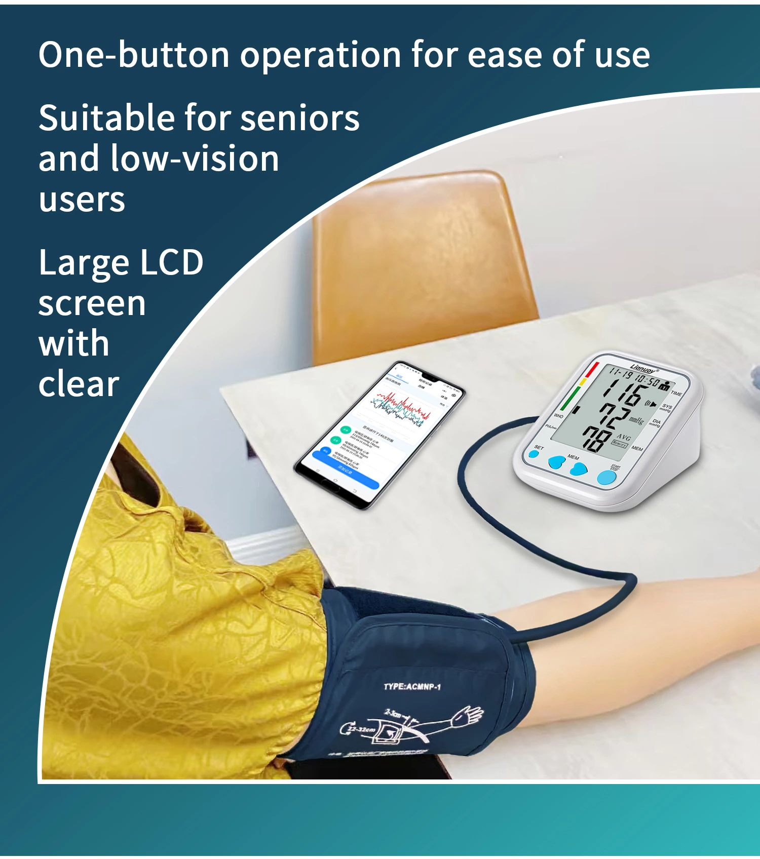 4G Upper Arm Blood Pressure Monitor