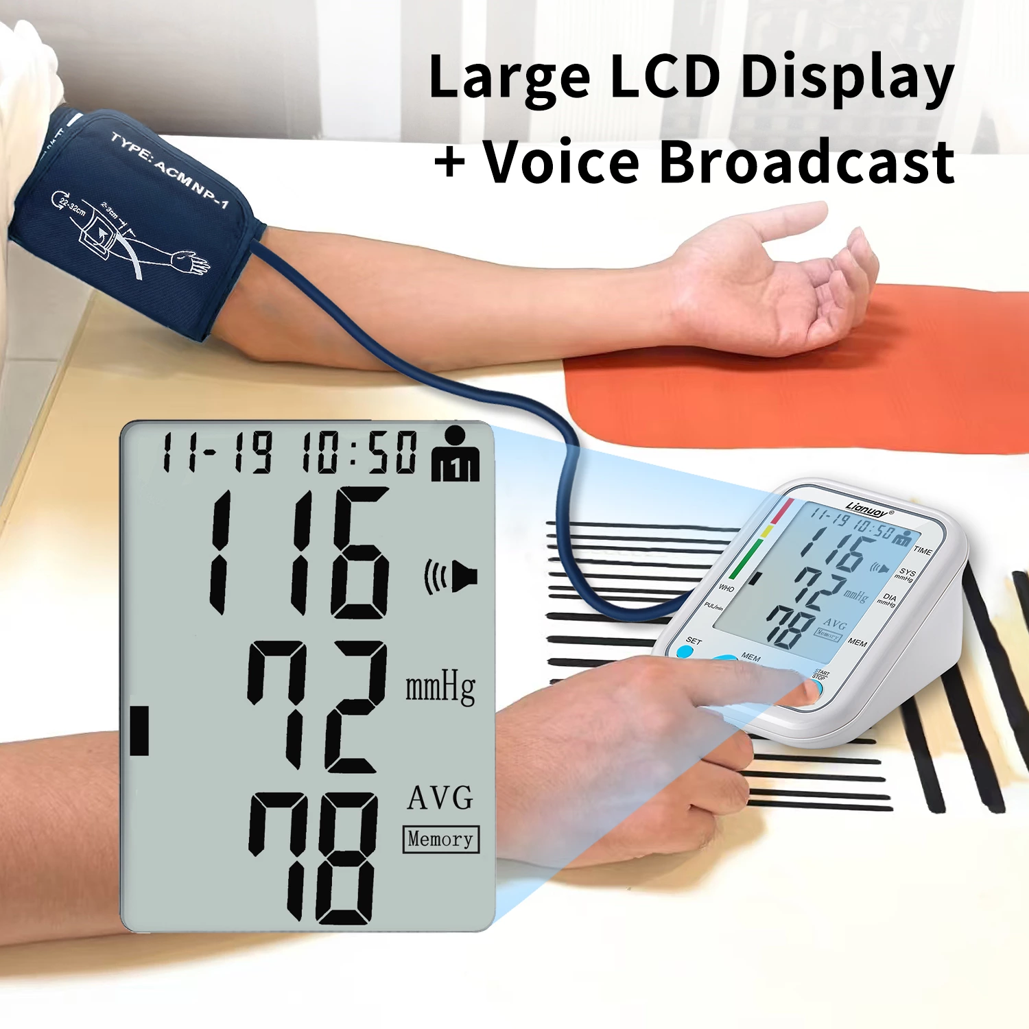 4G Upper Arm Blood Pressure Monitor