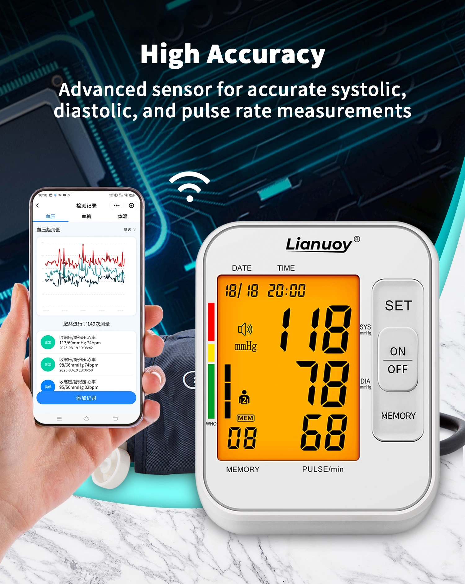 WiFi Smart Blood Pressure Monitor
