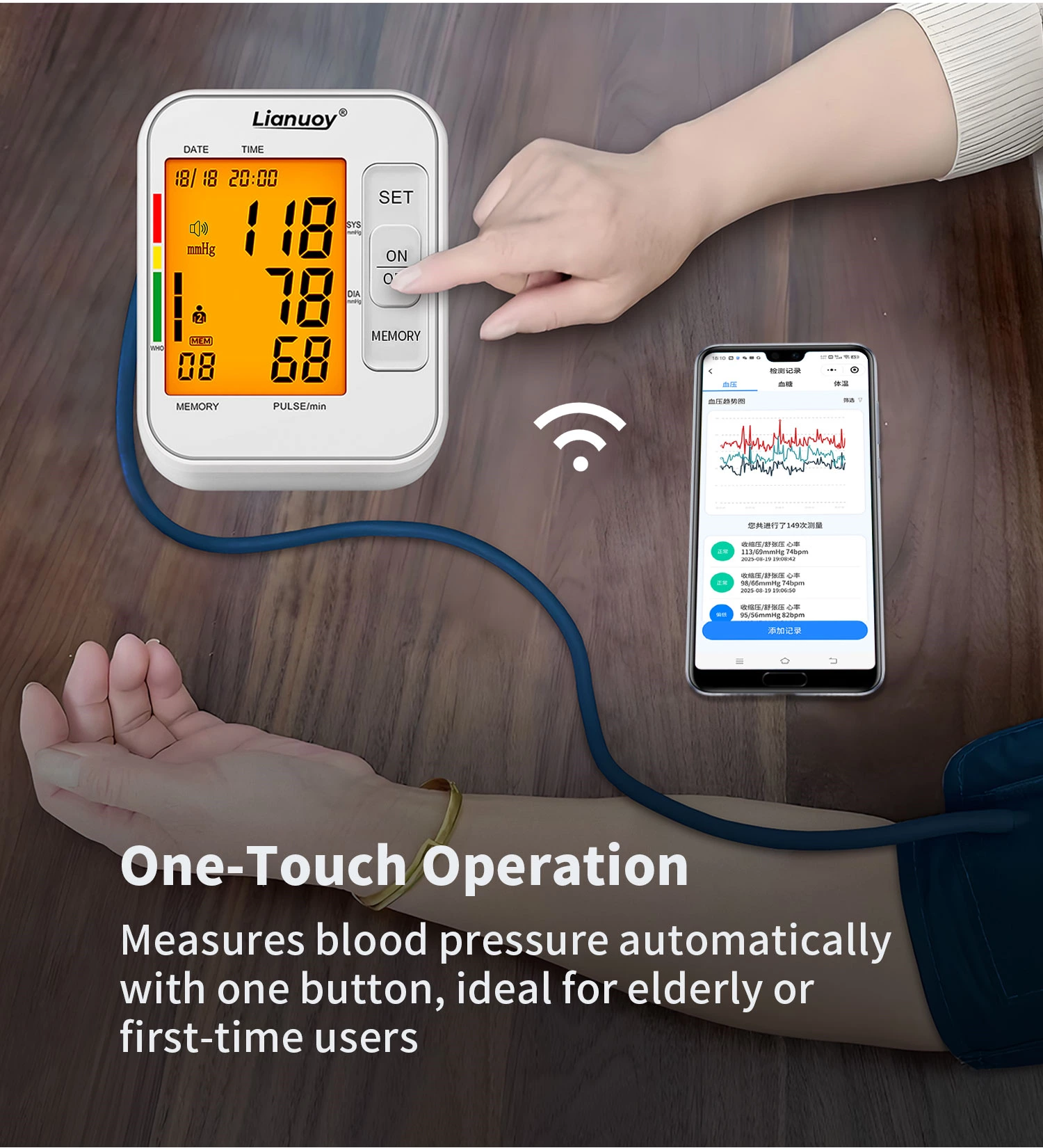 WiFi Smart Blood Pressure Monitor