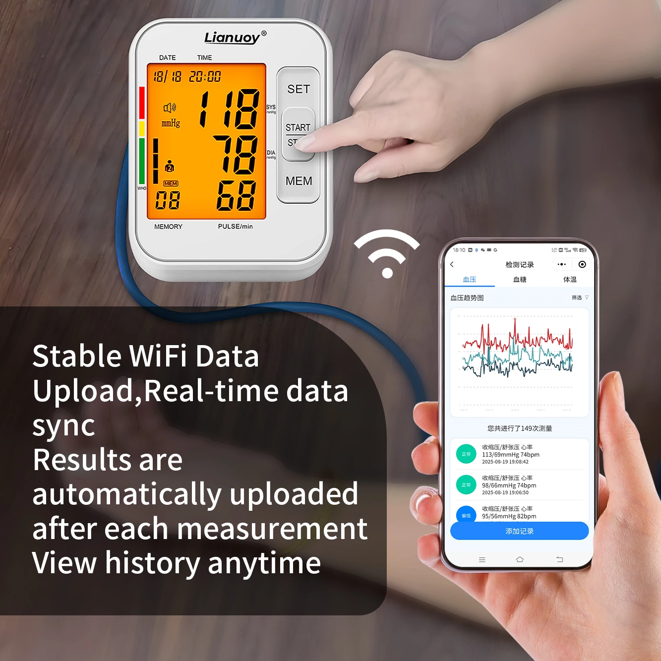 WiFi Smart Blood Pressure Monitor