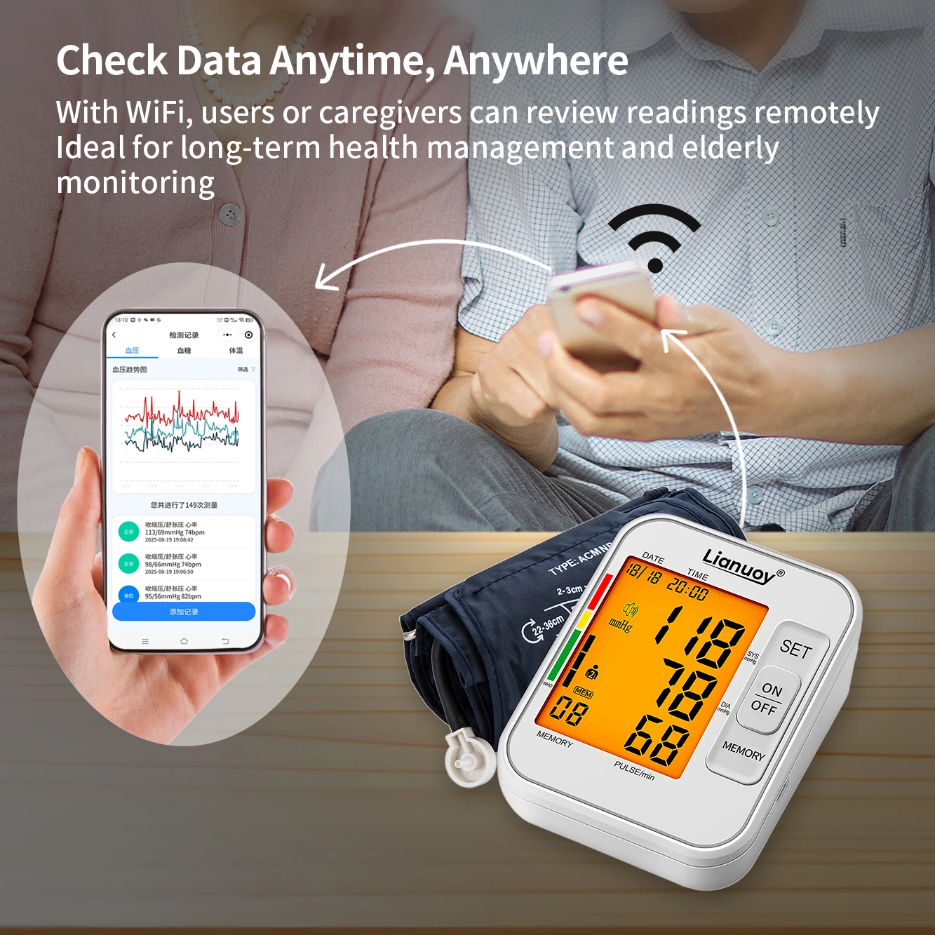 WiFi Smart Blood Pressure Monitor