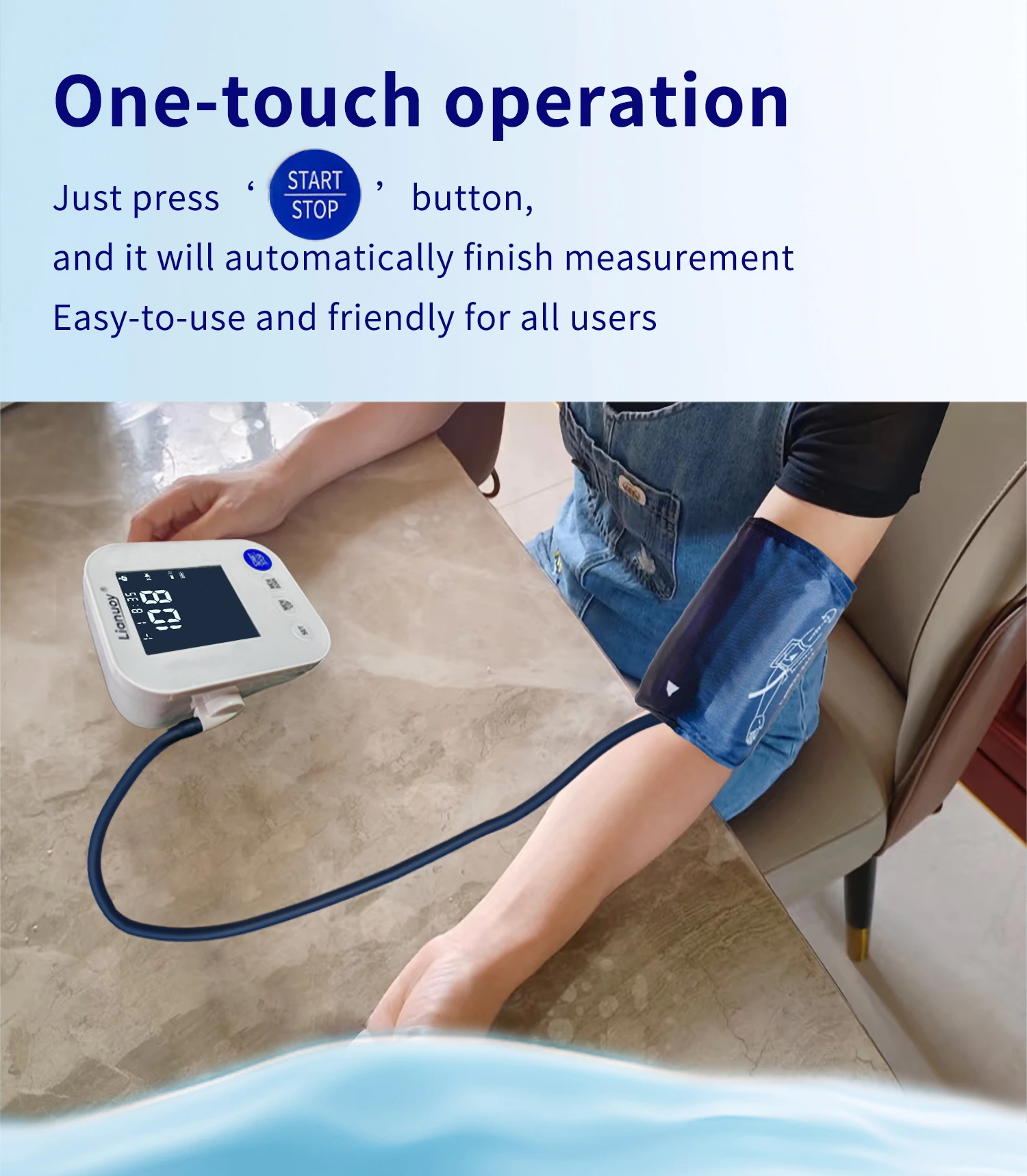 Arm electronic blood pressure monitor