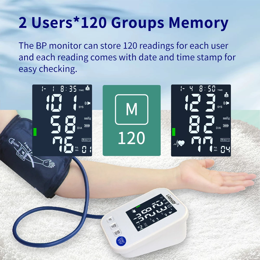 Arm electronic blood pressure monitor