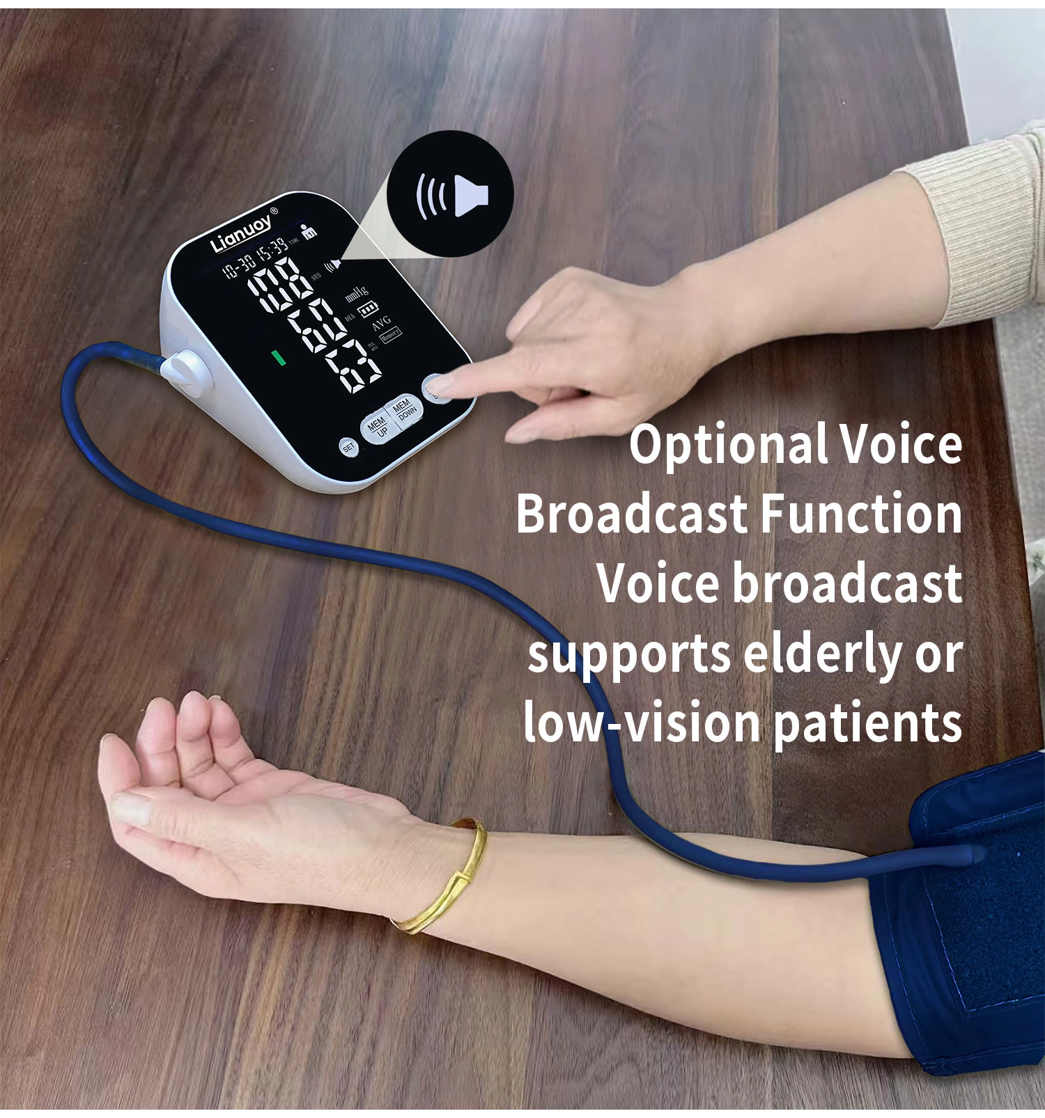 Arm electronic blood pressure monitor