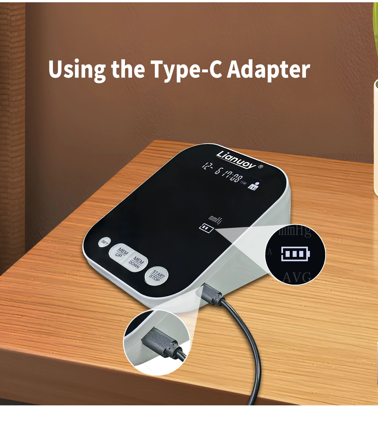 Arm electronic blood pressure monitor