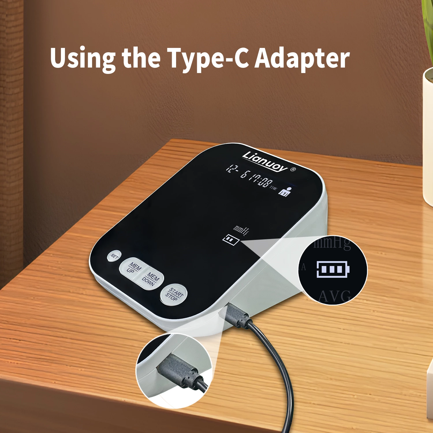 Arm electronic blood pressure monitor