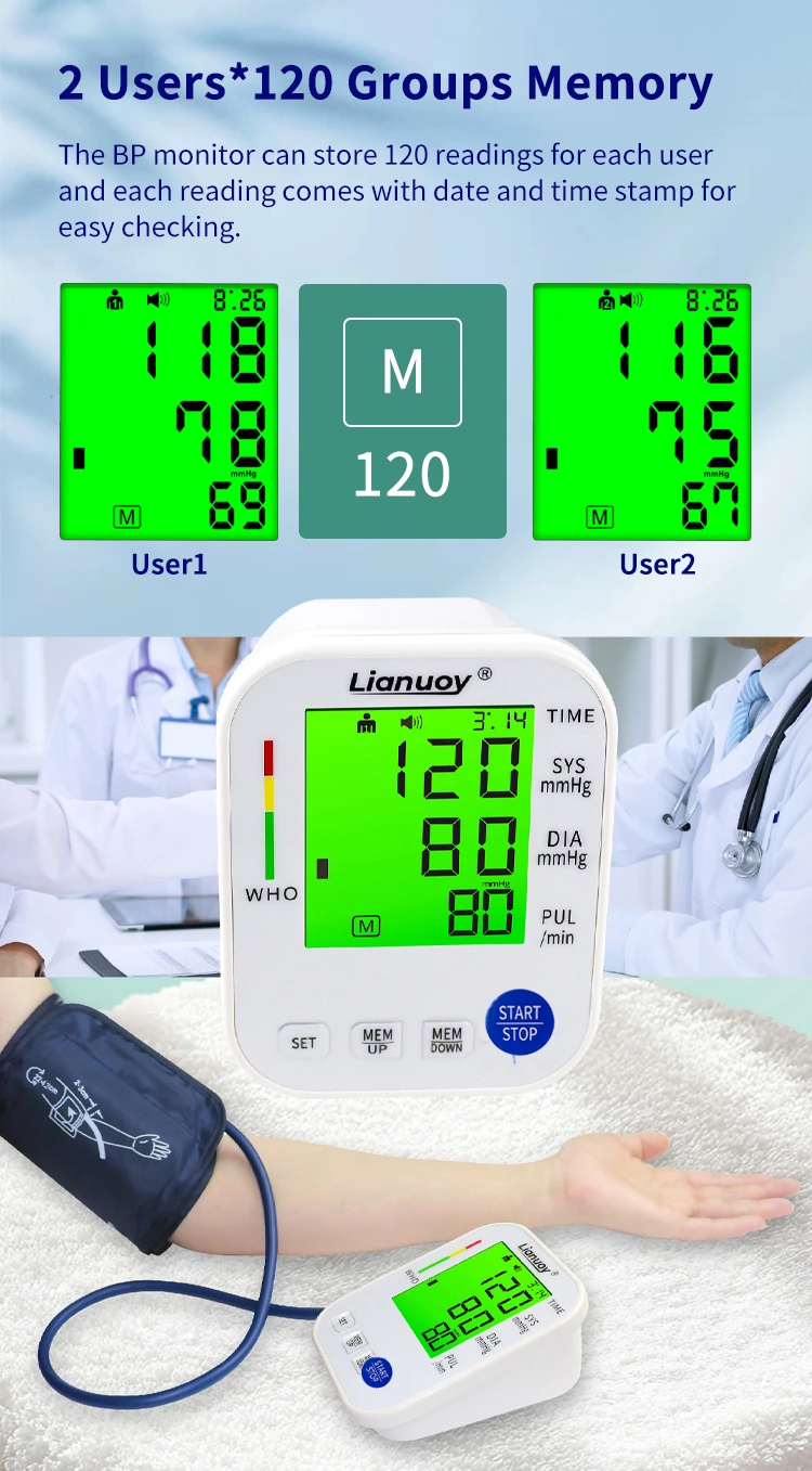 upper arm electronic blood pressure monitor