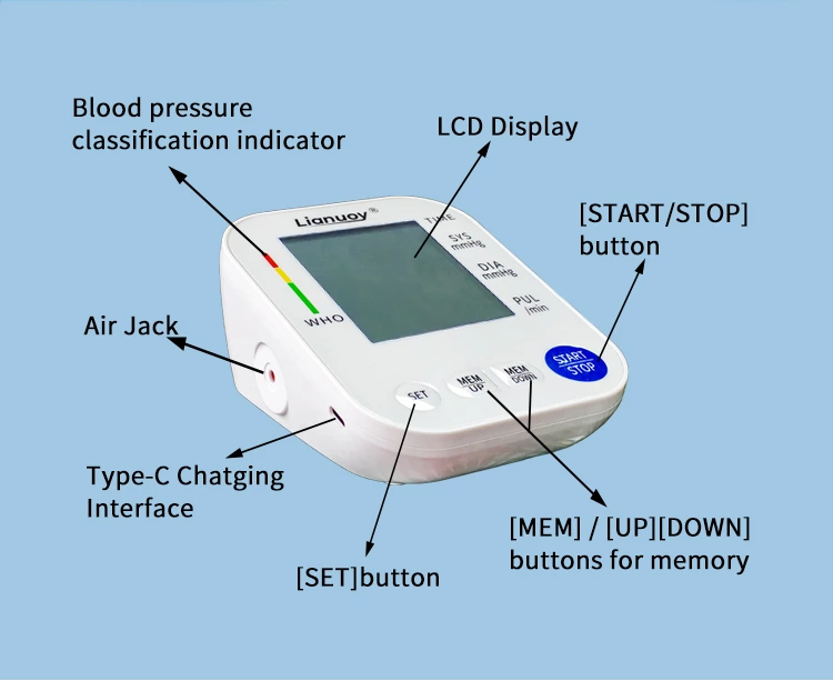upper arm electronic blood pressure monitor