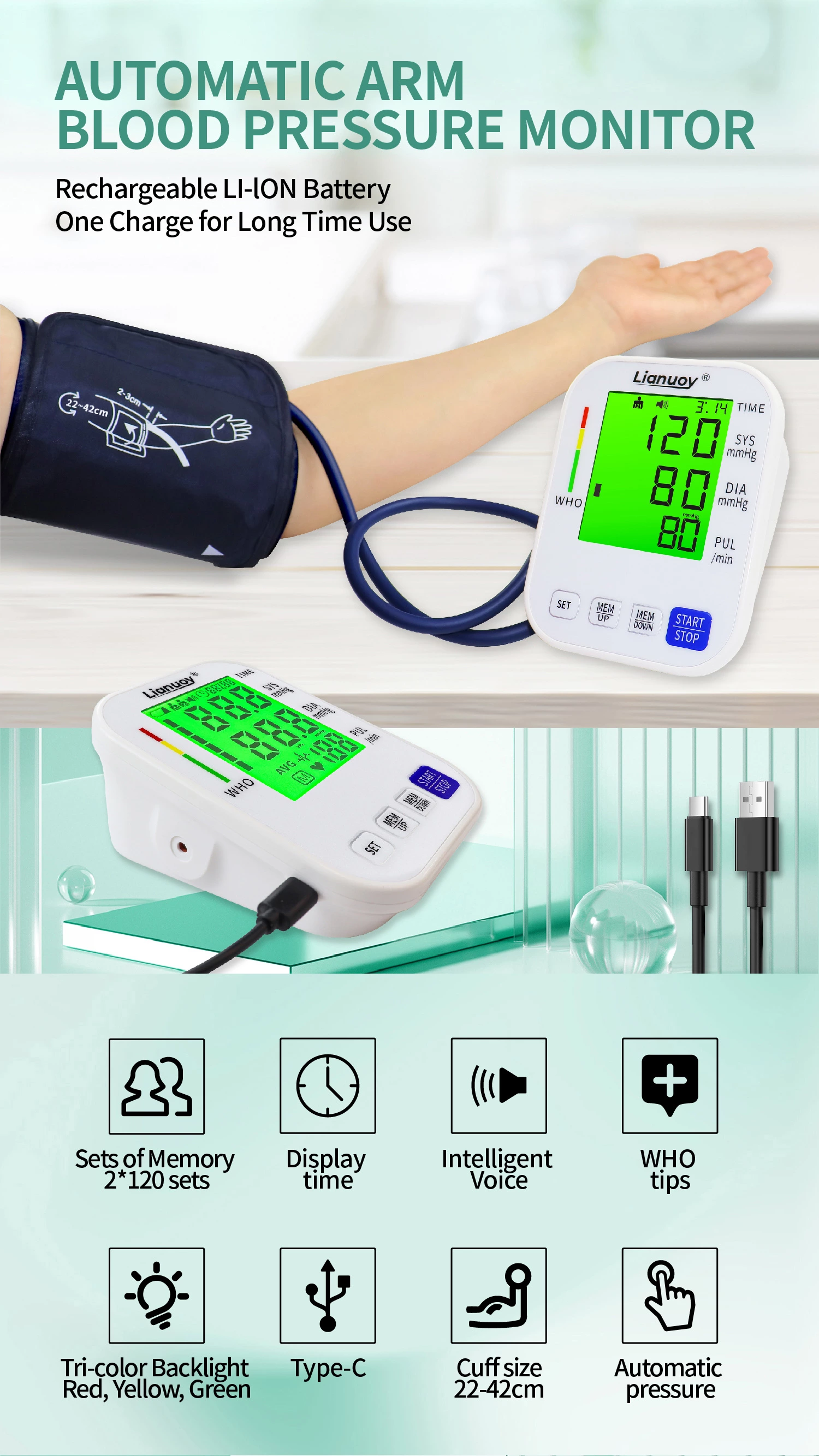 Electronic blood pressure monitor