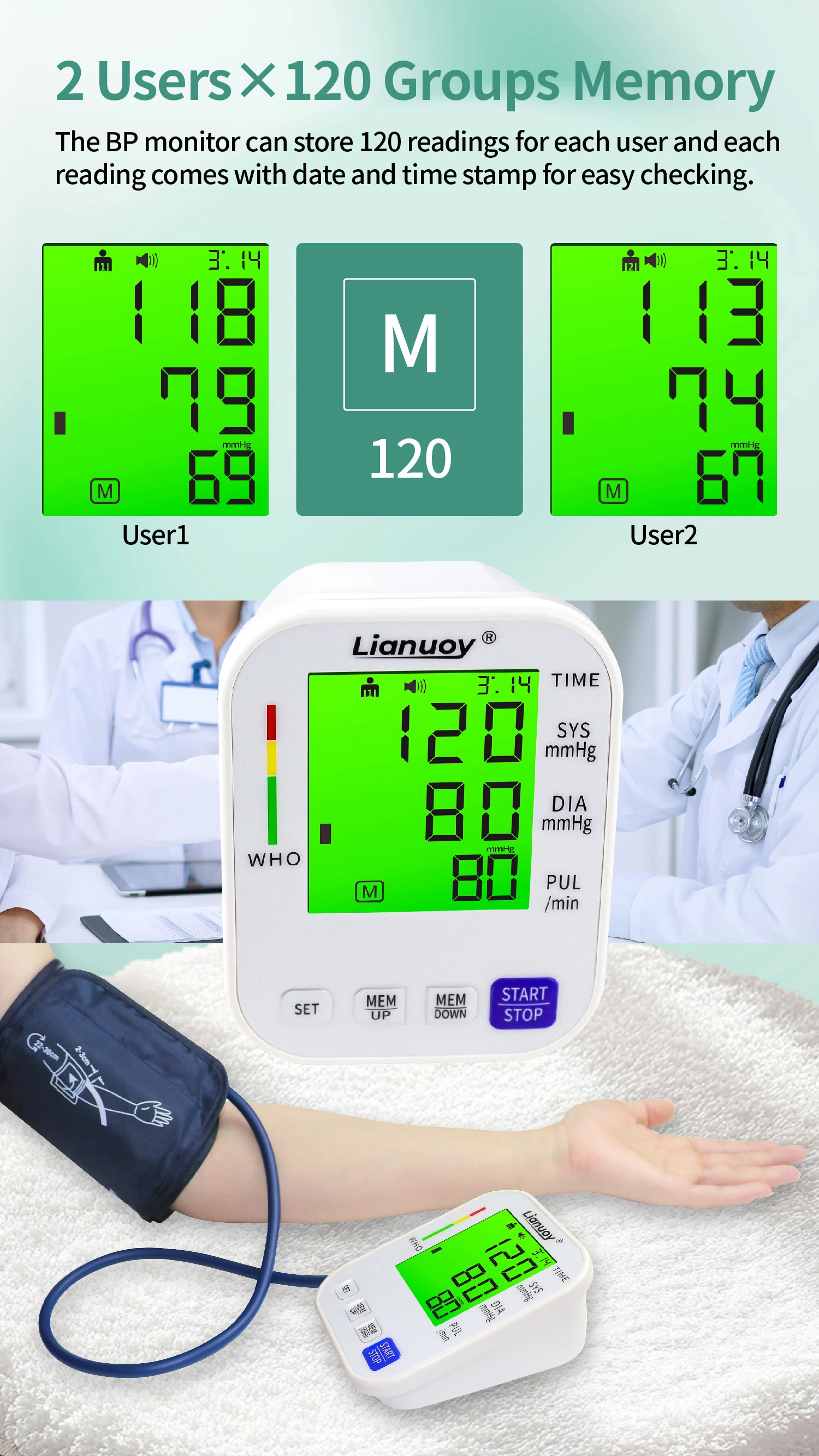 Electronic blood pressure monitor