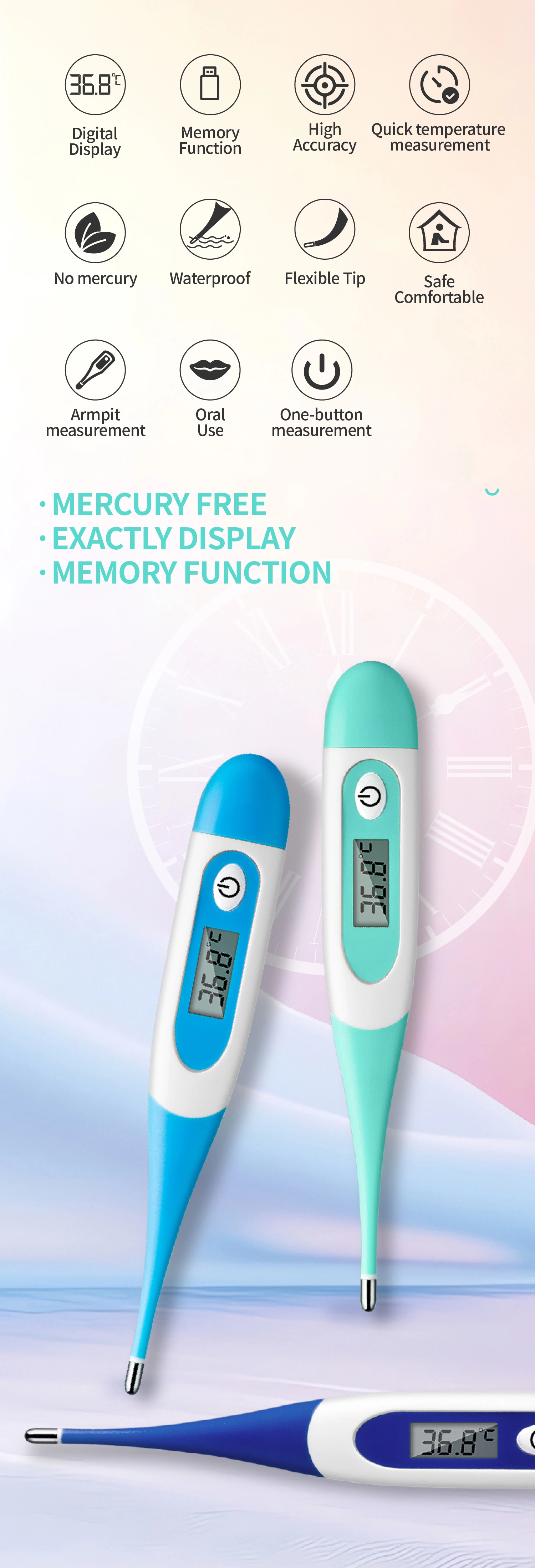 Flexible Tip Digital Thermometer