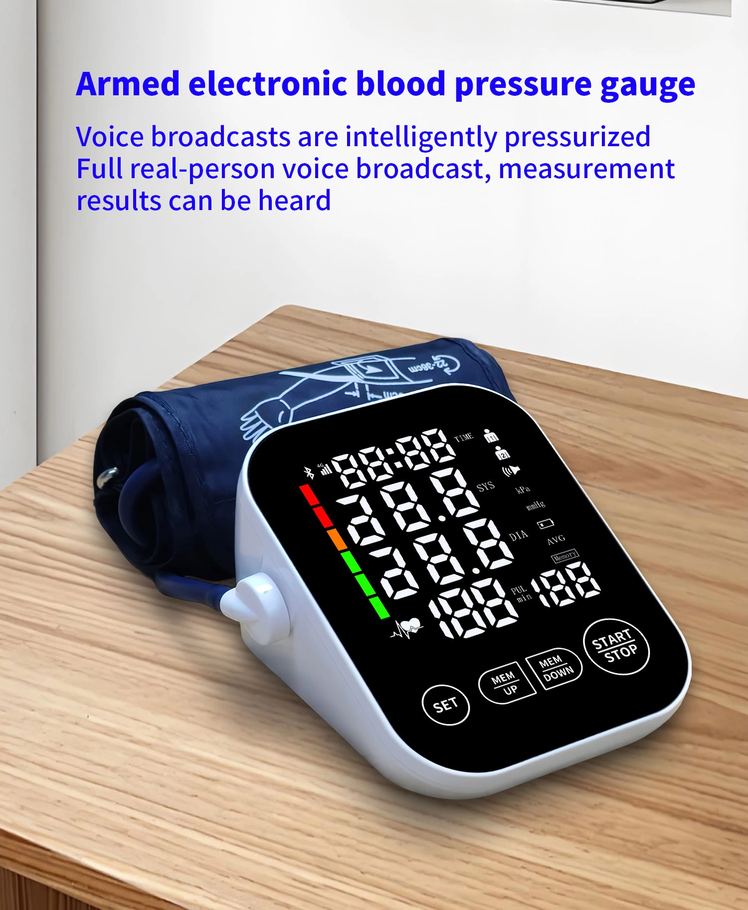 LED Arm Blood Pressure Monitor